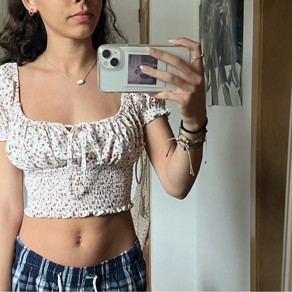 Garage off the shoulder top